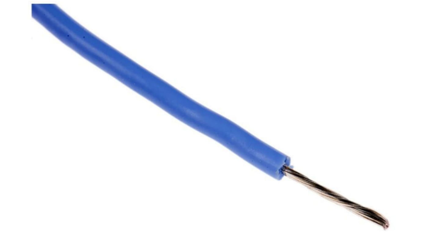 RS PRO Blue 0.5mm² Hook Up Wire, 20 AWG, 16/0.2 mm, 25m, Silicone Rubber Insulation