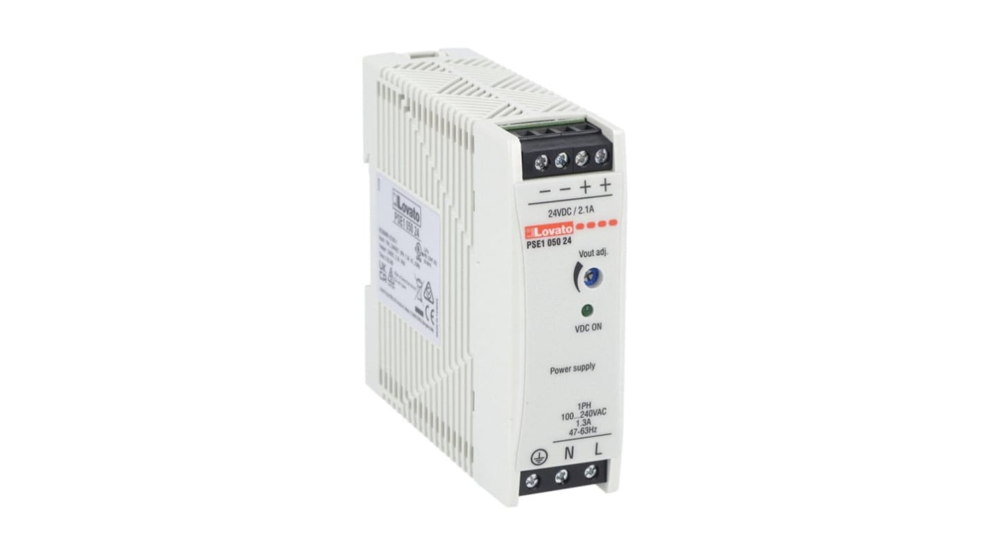 Napájecí zdroj na lištu DIN 50W Spínaný 2.1A, výstup: 24V dc