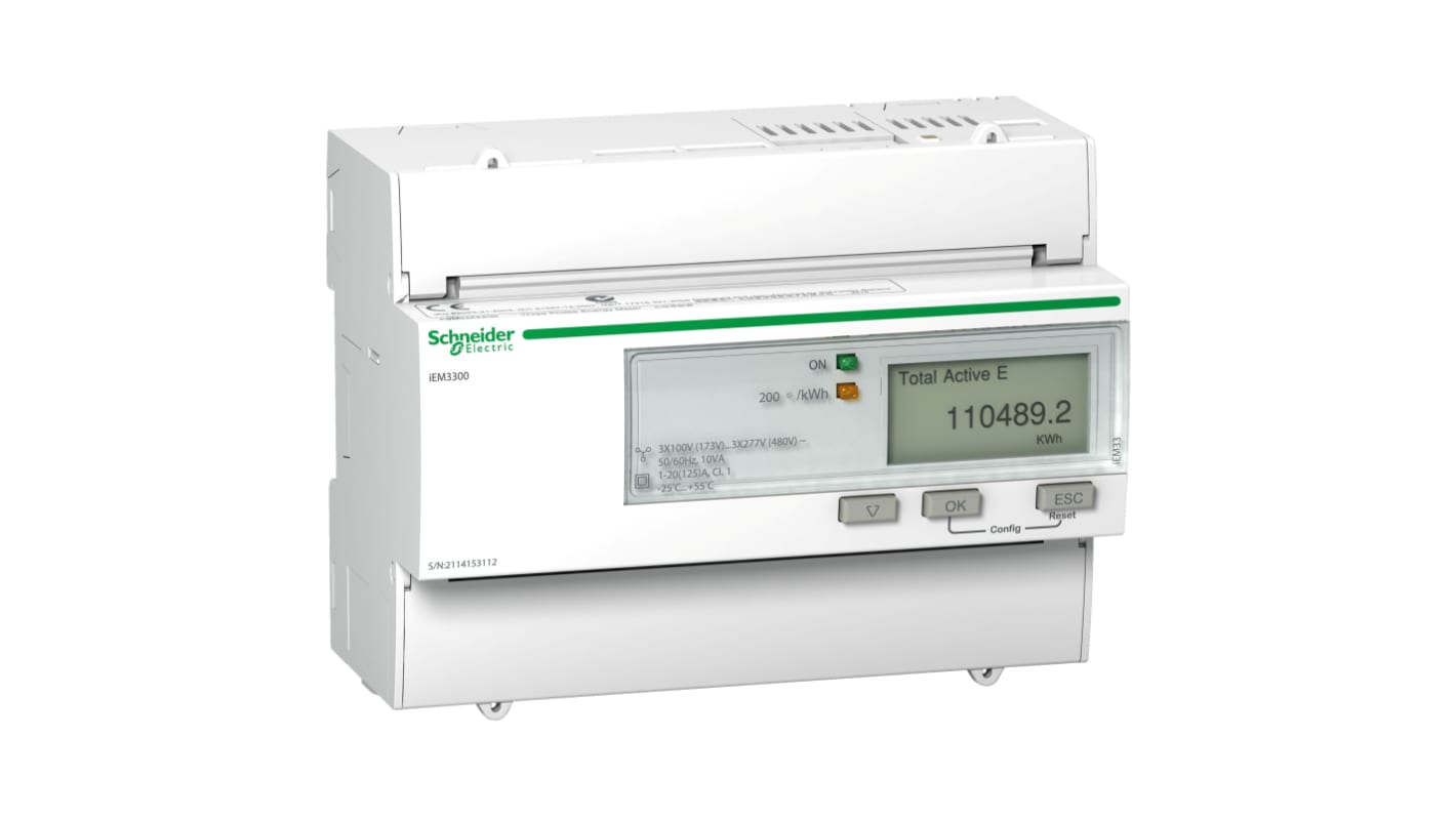 Schneider Electric 1, 3 Phase LCD Energy Meter