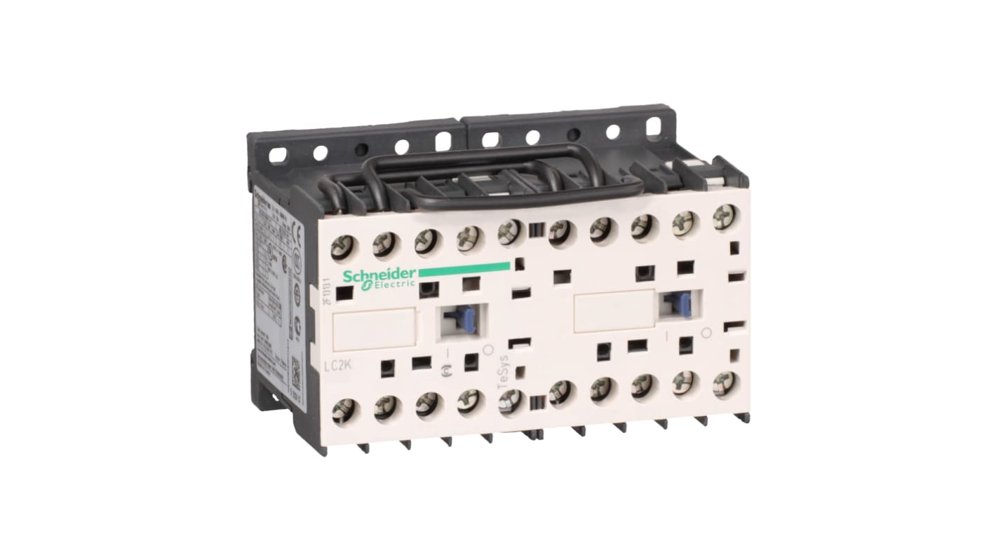 Contattore Reversibile Schneider Electric, 3 poli, 3NO, 9 A, 4 kW, bobina 24 V c.a.