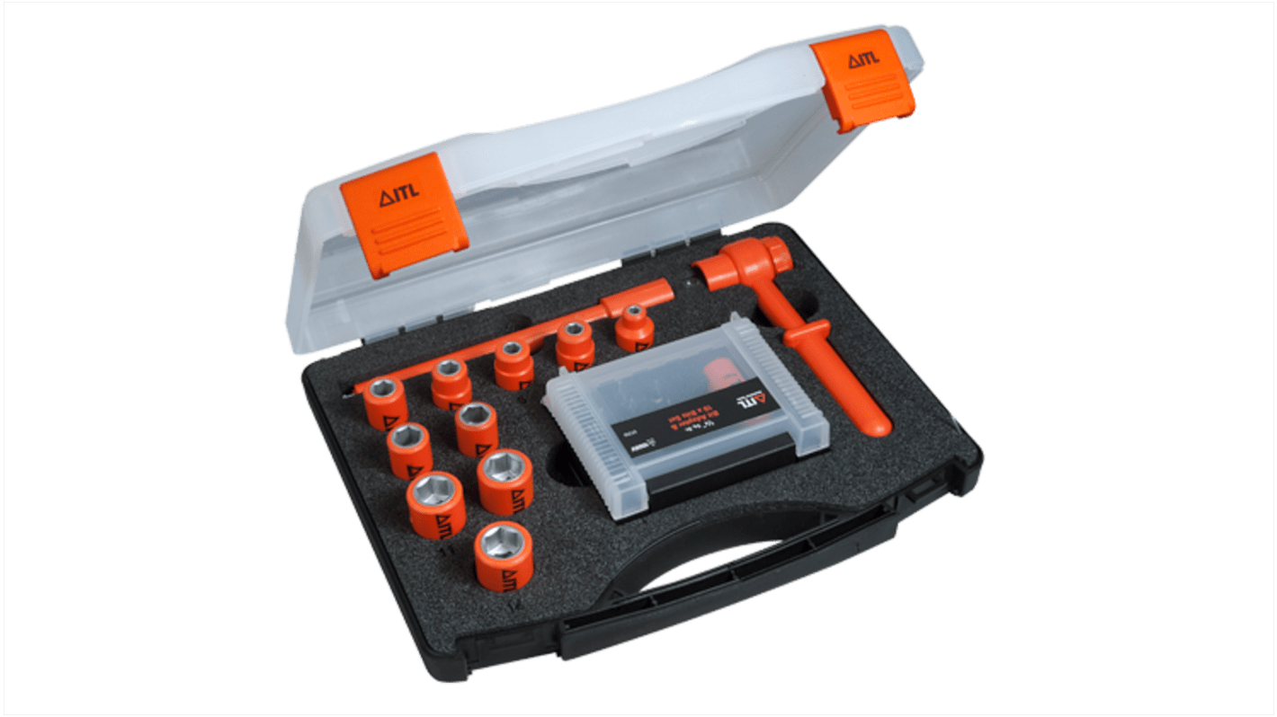 ITL Insulated Tools Ltd 24-Piece Metric 1/4 in Standard Socket/Bit Set with Ratchet, 6 point