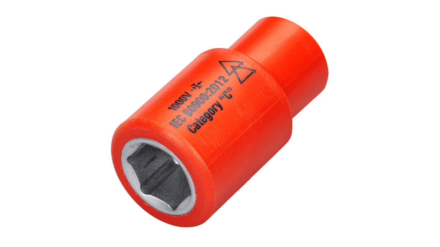 ITL Insulated Tools Ltd 4.5mm公制六角绝缘标准套筒, 1/4 in驱动头, 41 mm总长