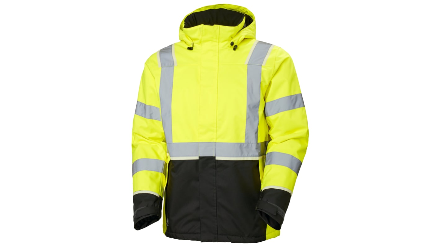 Helly Hansen Unisex Warnschutzjacke Atmungsaktiv, Wasserdicht, Polyester Schwarz/Grün/Weiß/Gelb, Größe 3XL