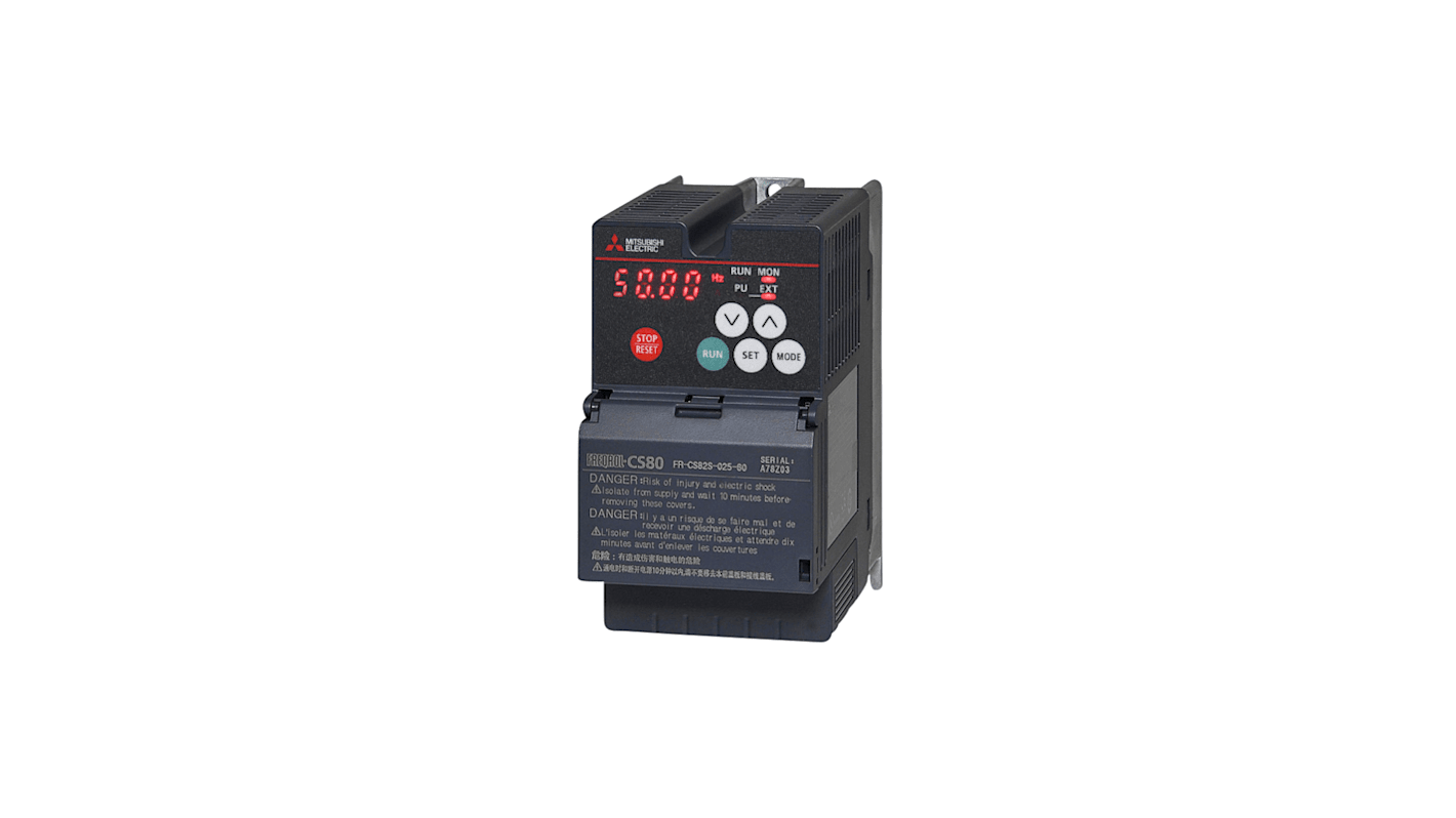 Rs-Online Inverter Mitsubishi Electric 0 4 kW Conformità EU RoHSTolleranza di consumo energetico +/-10%Temperatura ambiente -25