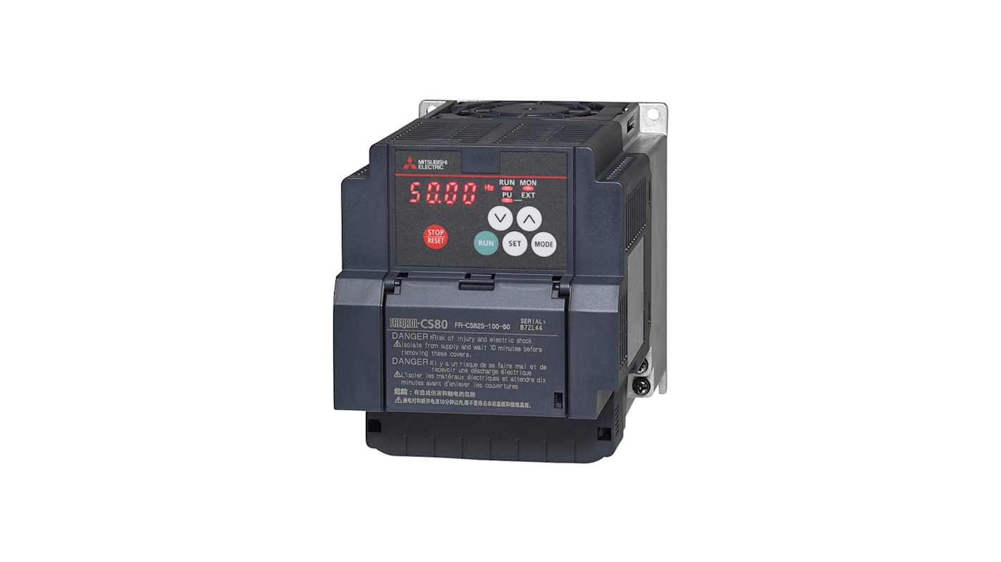 Mitsubishi Electric FR-CS80 1-Phasen Frequenzumrichter 2,2 kW 200 → 240 V AC / 10 A 120Hz