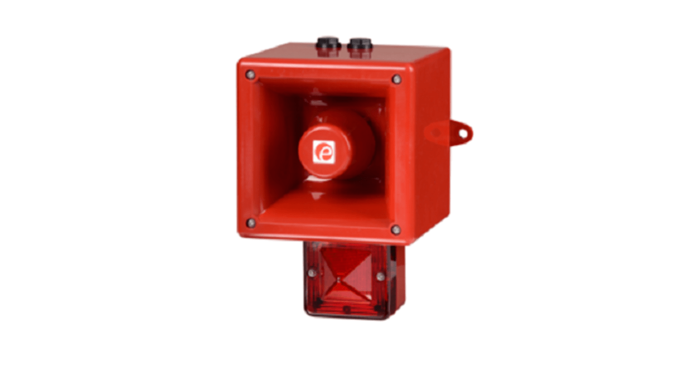 e2s AL112NX Series Red Sounder Beacon, 230 V, IP66, Wall Mount, 120dB at 1 Metre