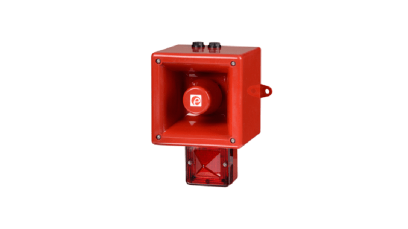 e2s AL112NX Series Red Sounder Beacon, 24 V, IP66, Wall Mount, 120dB at 1 Metre