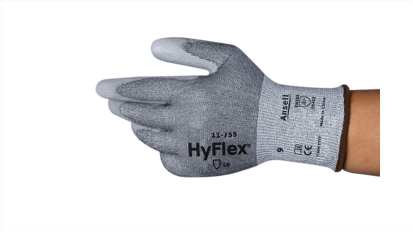 Gants Ansell taille 9, Résistant aux coupures, Gris