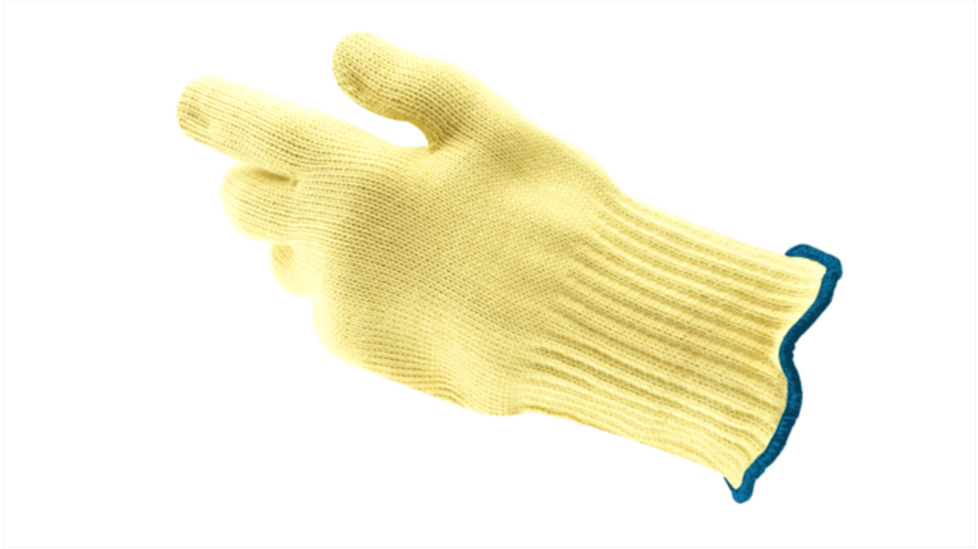 Ansell 43-113 Yellow Aramid Knit Heat Resistant Work Gloves, Size 11