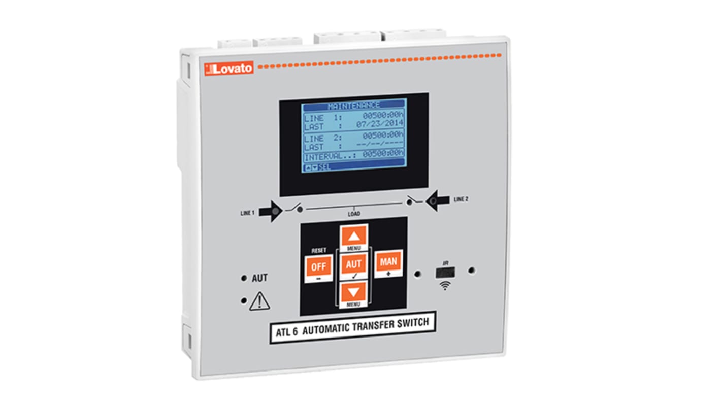 Lovato ATL Series Controller for Use with 2 Power Sources With Three Phase Control, 110 → 240 V ac Supply, Relay