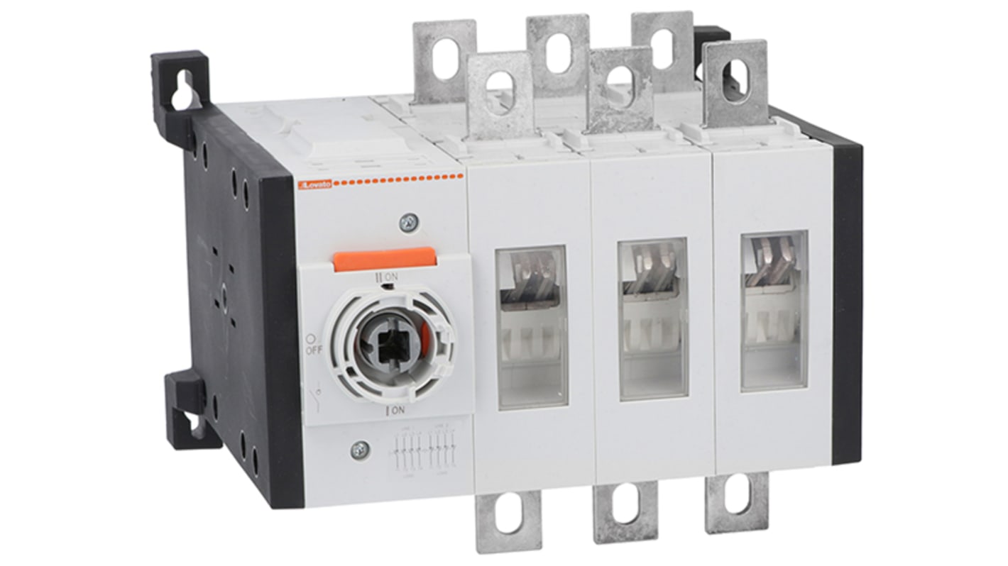 Lovato 3P Pole Screw Mount Changeover Switch - 320A Maximum Current, 315kW Power Rating