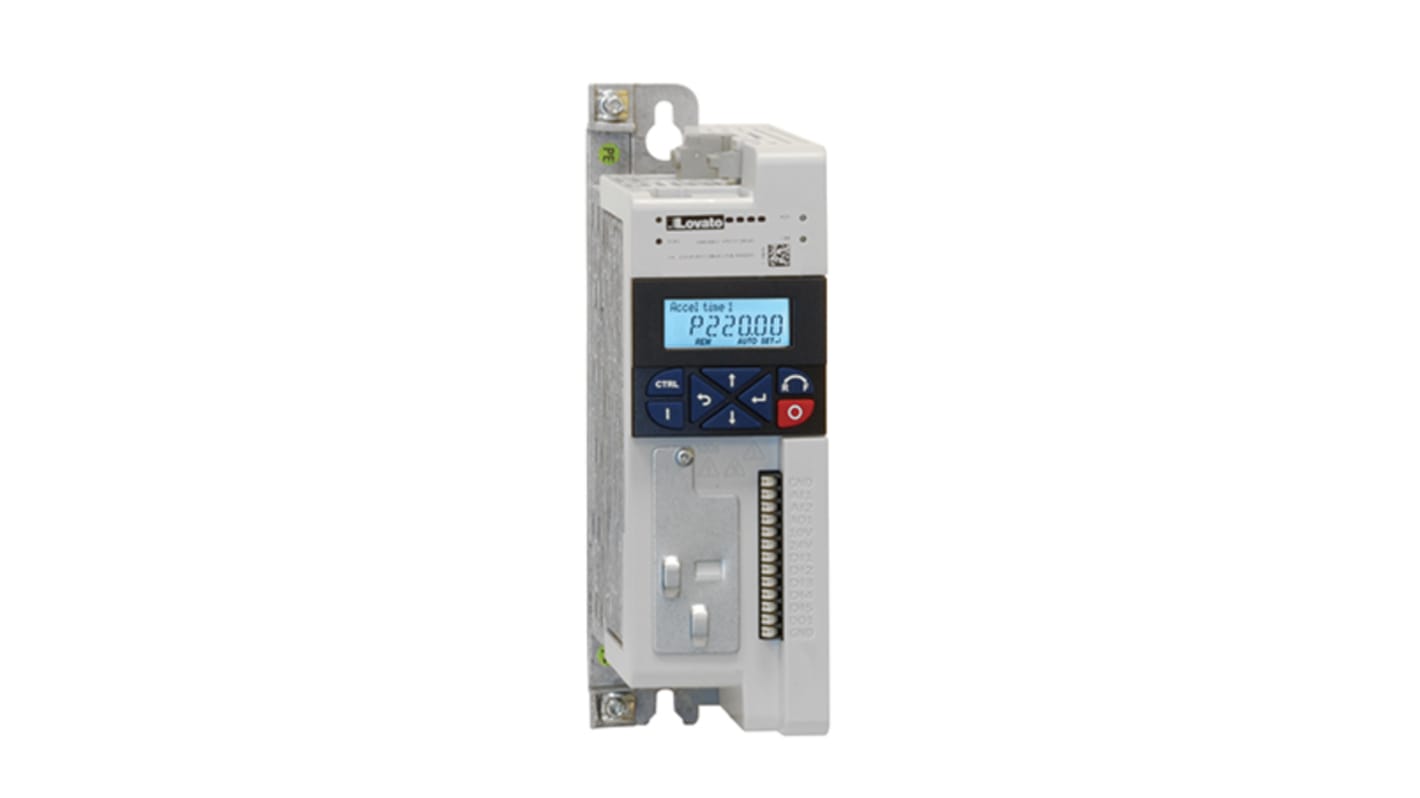 Lovato Variable Speed Drive, 0.75 kW, 1 Phase, 240 V, 4.2 A, VLA1 Series