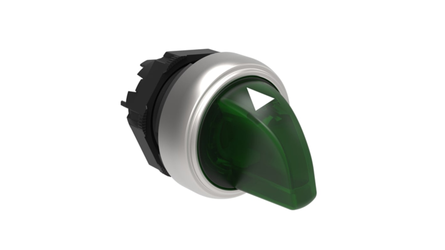 Lovato LPCSL13 Series 3 Position Selector Switch Head, 22mm Cutout, Green Handle