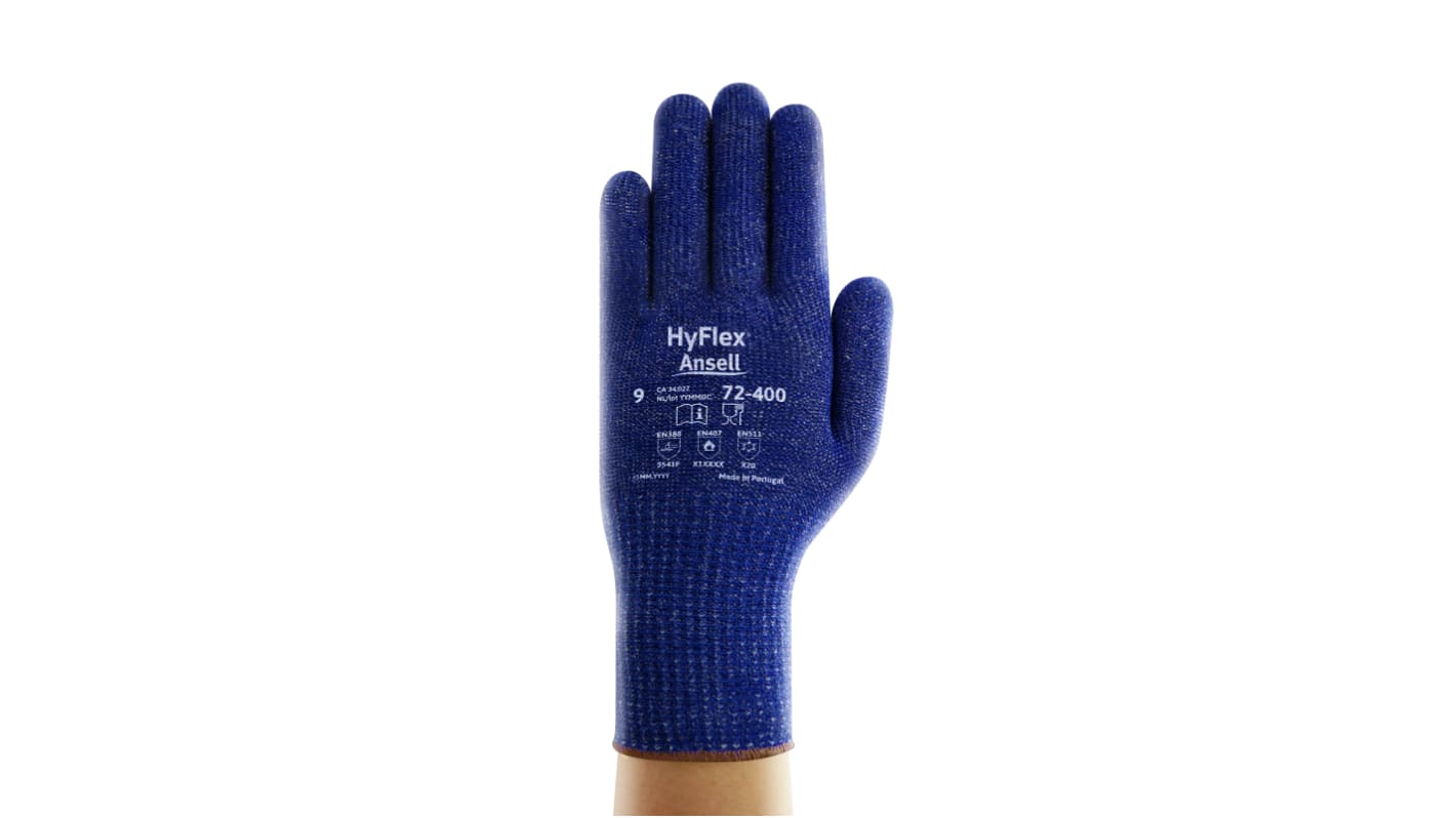 Ansell 72-400 Blue HPPE Cut Resistant Cut Resistant Gloves, Size 11
