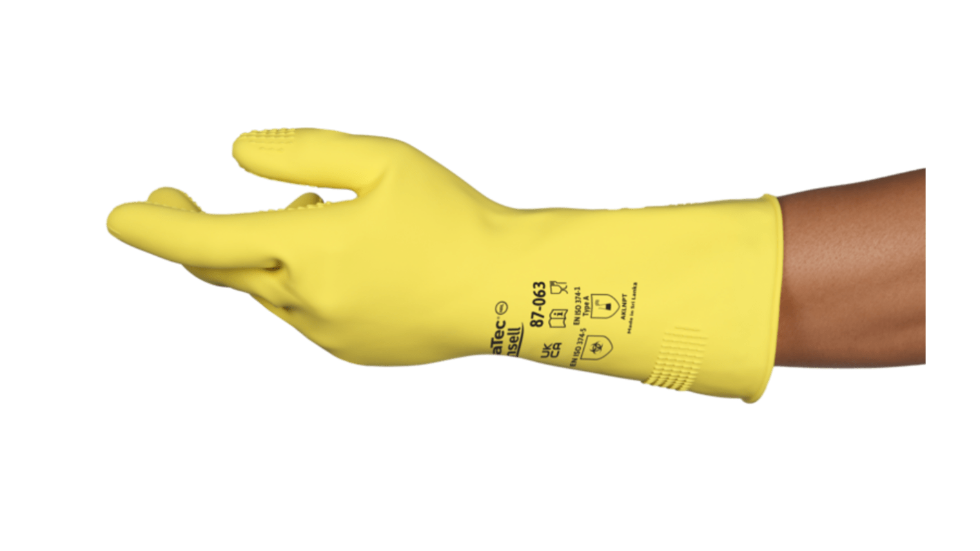 Guanti da lavoro Ansell 87-063, Tg. 10.5, in Lattice, col. Giallo