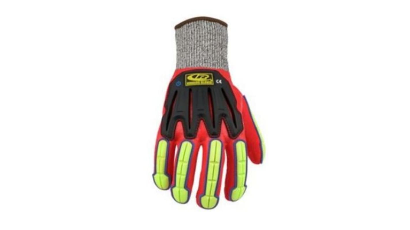 Ansell 68-809 Red HPPE Abrasion Resistant, Cut Resistant Cut Resistant Gloves, Size 9, Nitrile Coating