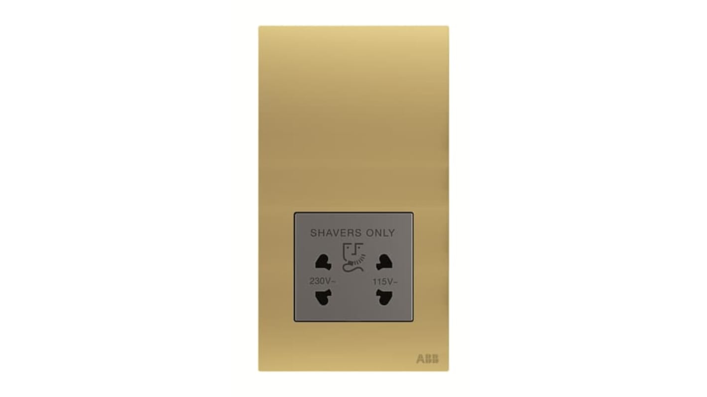Presa elettrica, ABB 2CLA680309N1701, 20A, 1 modulo, Oro Esterno, Montaggio a filo