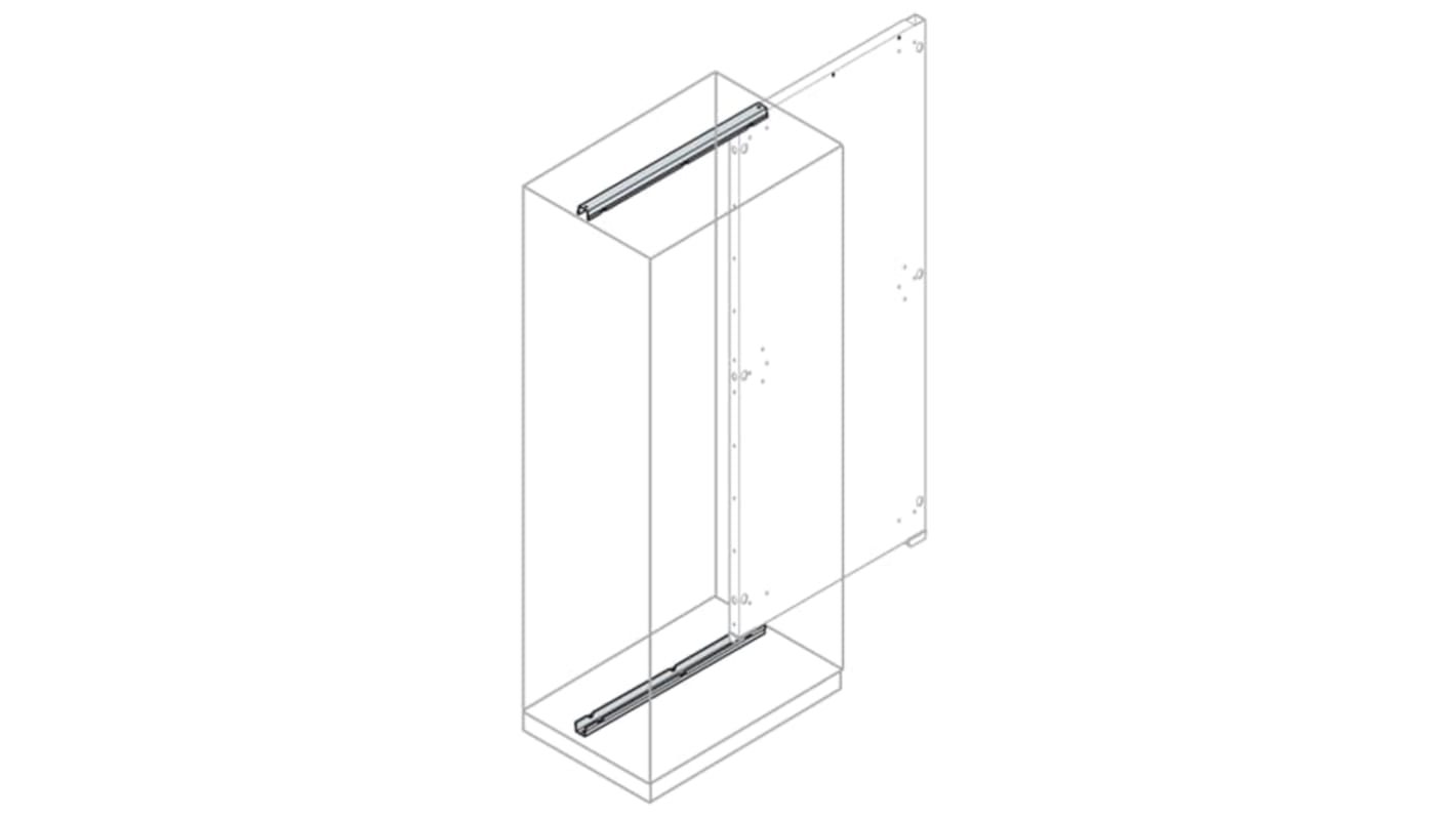 Carril ABB serie IS2 de Acero galvanizado, para usar con Cajas is2 para automatización