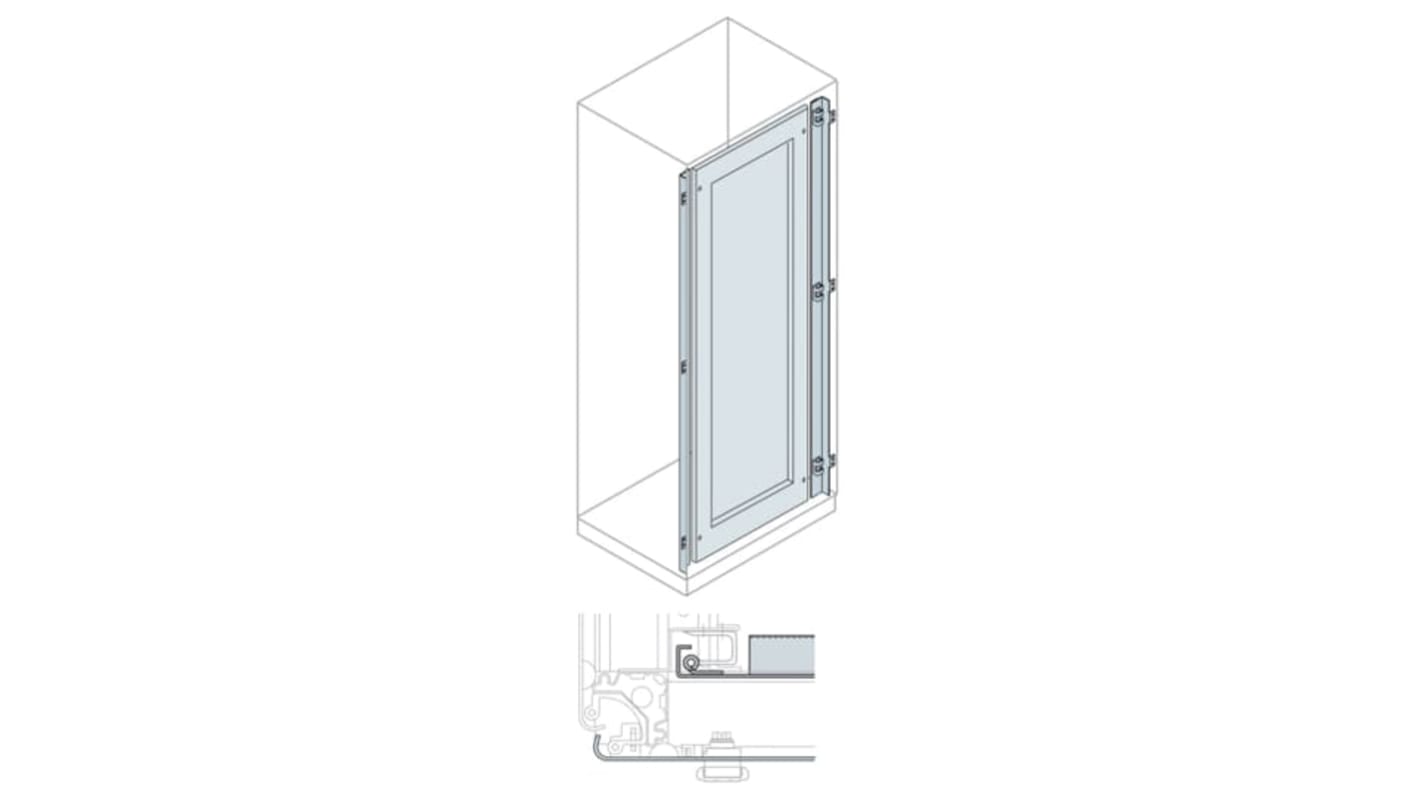 ABB IS2 Series Lockable Steel RAL 7035 Recessed Inner Door, 600mm W, 2m L for Use with IS2 Enclosures