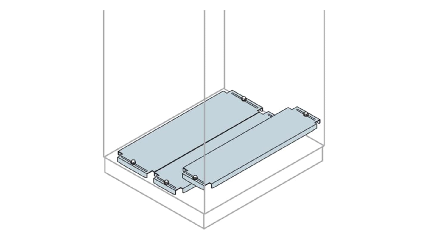 ABB IS2 Series Galvanised Steel Gland Plate, 800mm W, 1m L for Use with IS2 Enclosures