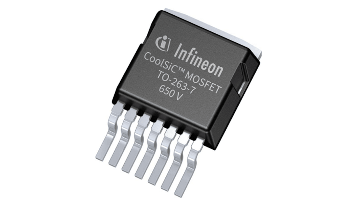 Infineon N沟道MOS管, Vds=650 V, 39 A, TO-263-7, 贴片安装, 7引脚