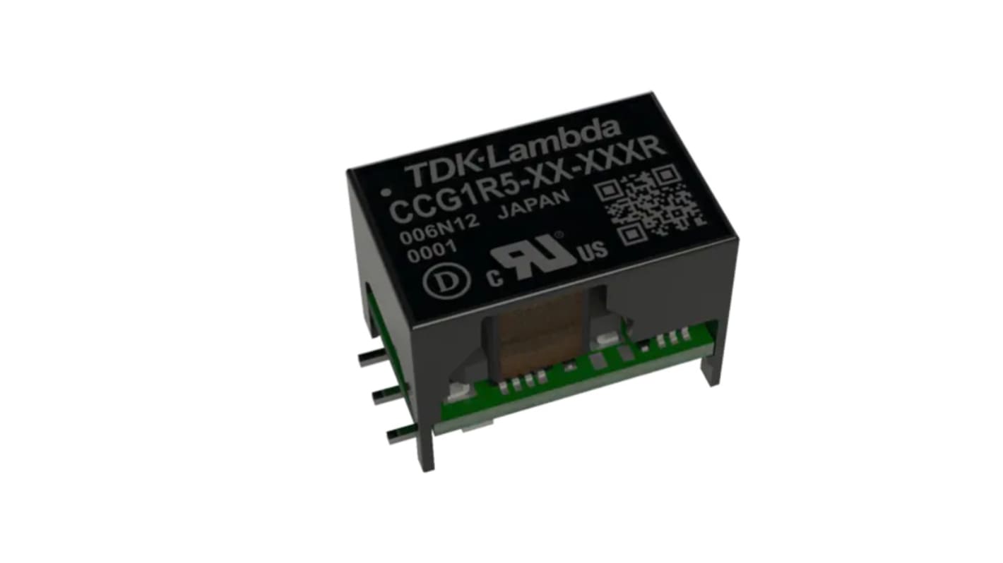 TDK-Lambda CCG DC-DC Converter, 3.3V dc/, 9 → 36 V dc Input, 1.32W, Through Hole