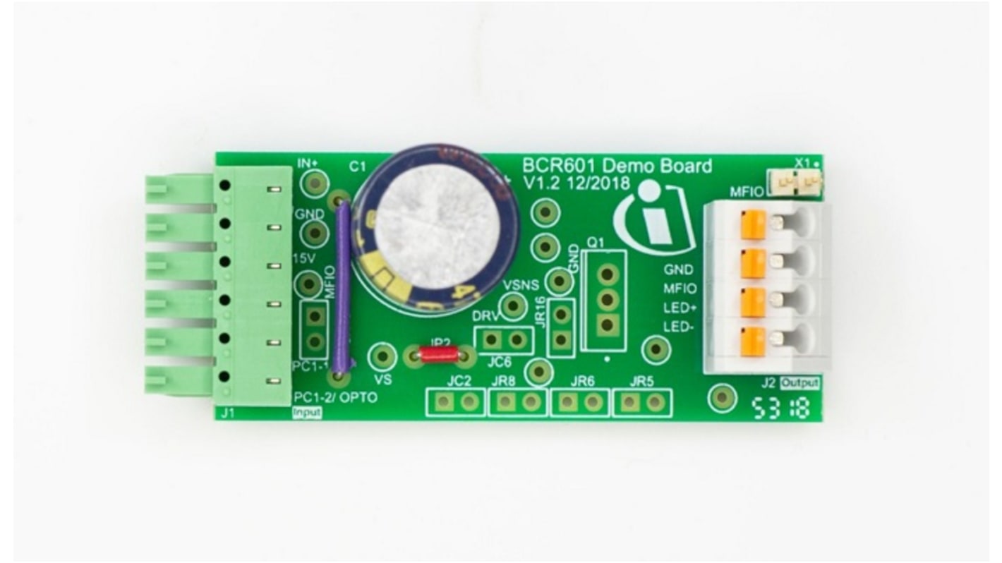 Placa de demostración, Placa de evaluación Infineon DEMO_BCR601_60V_IVCTRL - DEMOBCR60160VIVCTRLTOBO1