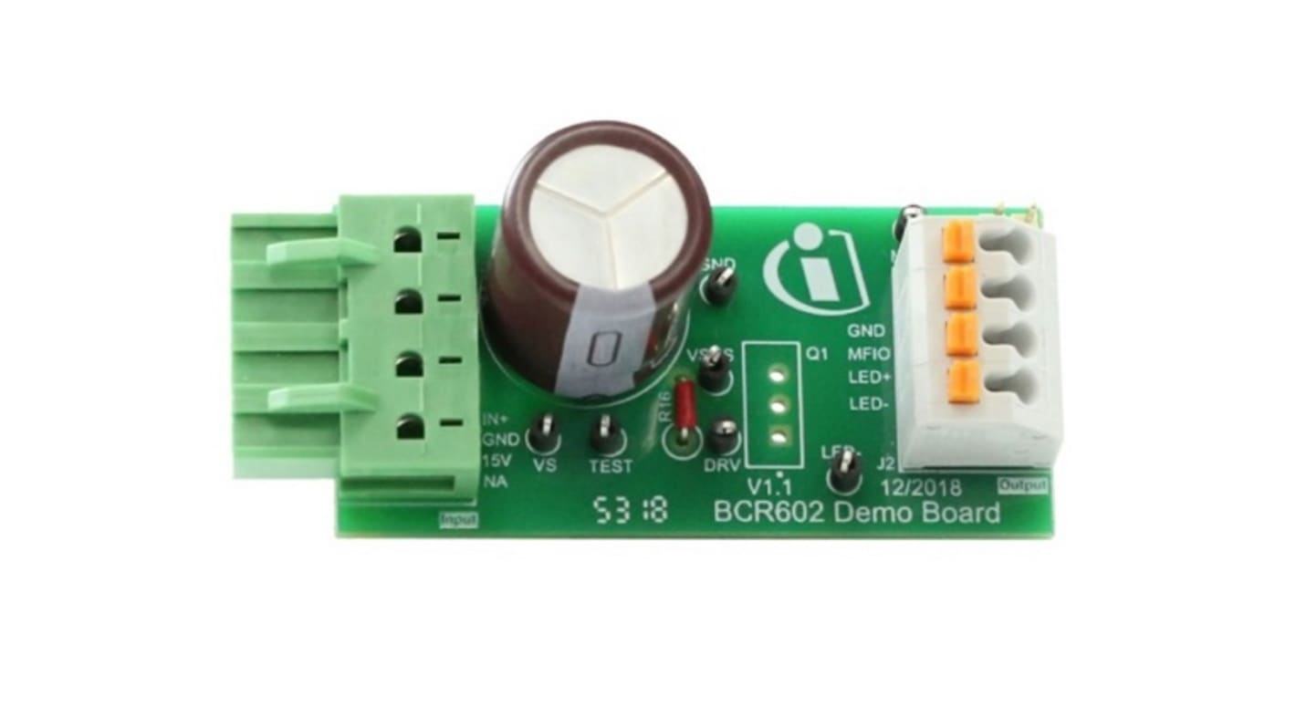 Infineon DEMOBCR60260VICTRLTOBO1, DEMO_BCR602_60V_ICTRL LED Driver Demonstration Board, Evaluation Board for  XDPL8218