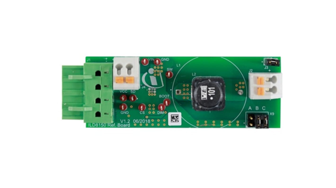Infineon REF_ILD8150_DC_1.5A_SMD, 降压稳压器 评估测试板, ILD8150E 80V LED Driver IC芯片