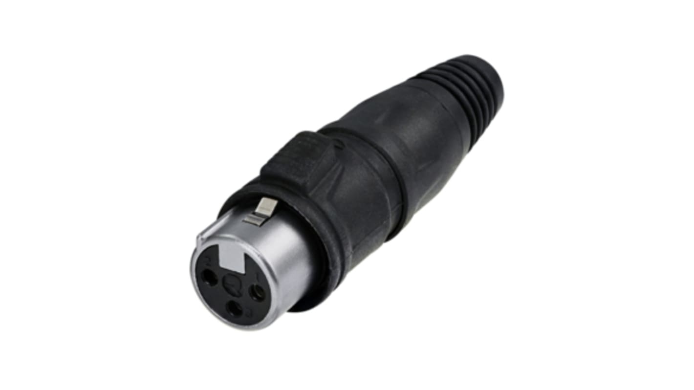 Re-An Products 三芯卡侬头, XLR 连接器母座, 插座安装, IP65, 直向