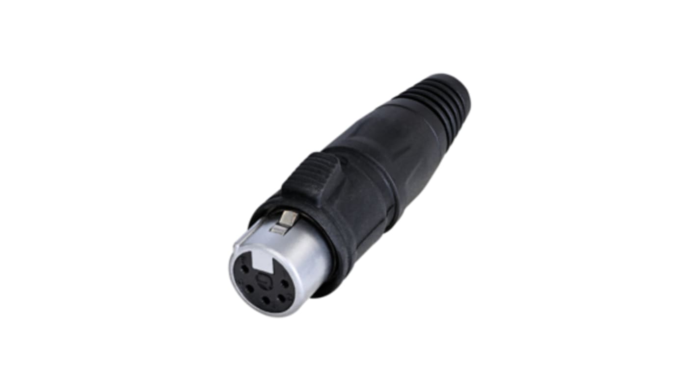 Re-An Products 五芯卡侬头, XLR 连接器母座, 插座安装, IP65, 直向