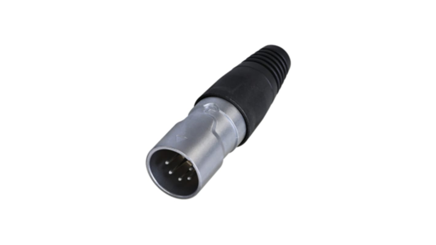 Re-An Products 五芯卡侬头, XLR 连接器公插, 插座安装, IP65, 直向