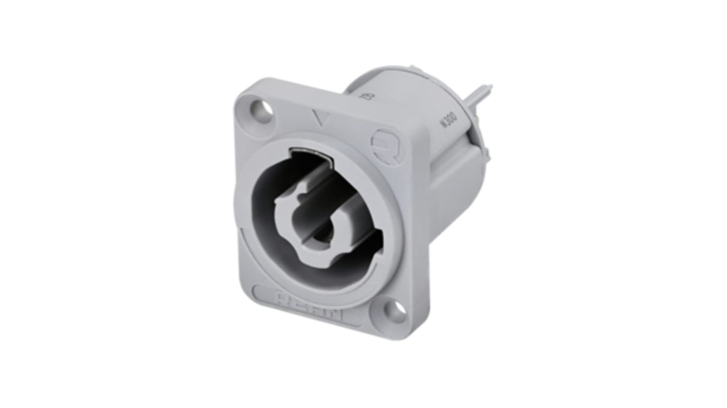 Re-An Products 紧凑型电源连接器插座, 2 + PE, 250V, 面板安装