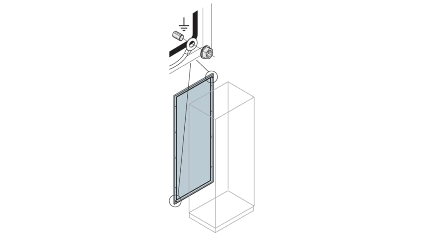 Panel ABB serie AM2 de Acero, para usar con Cajas - agrupamiento (unión horizontal)