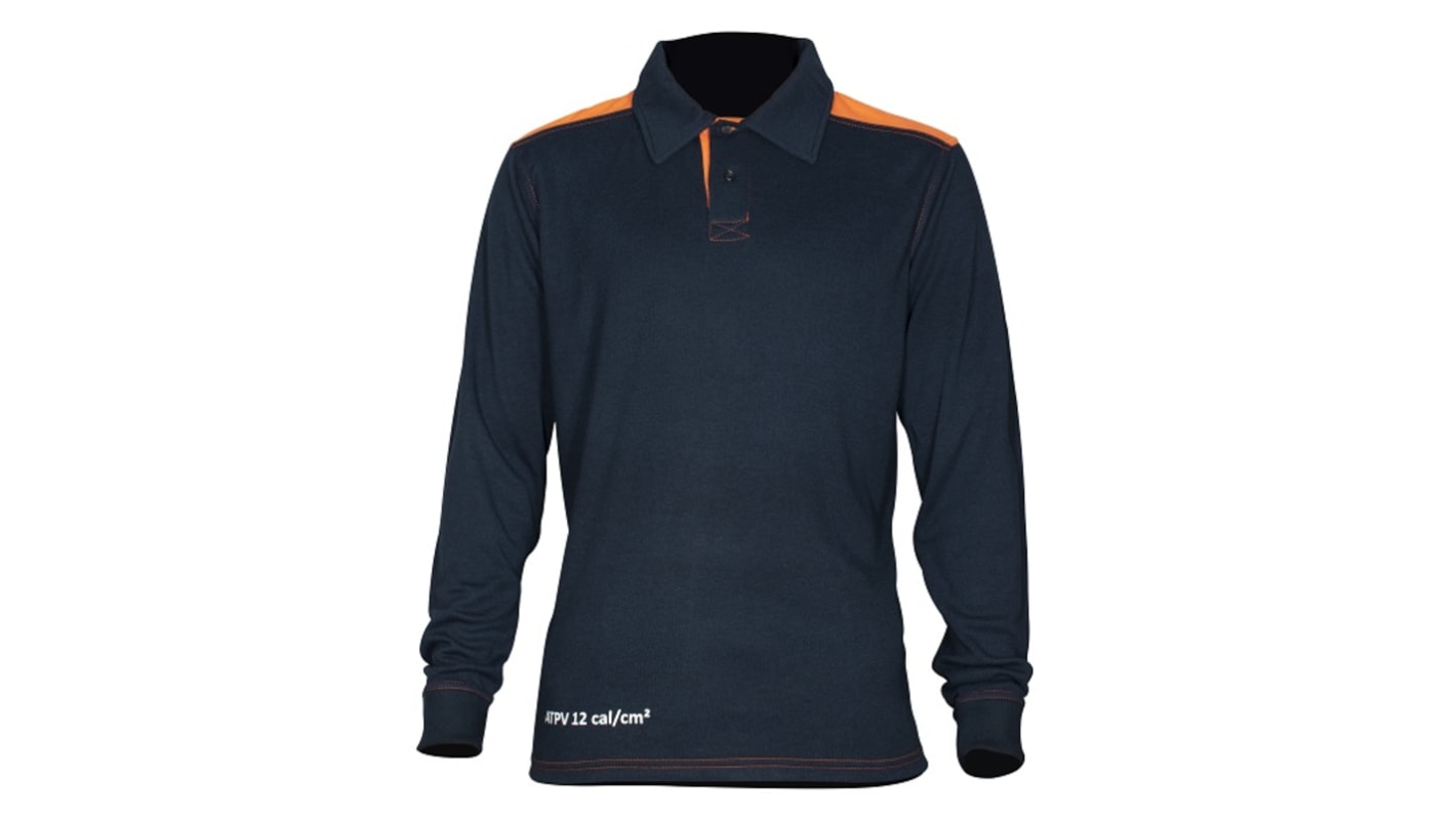 Penta Arc Flash Polo S Marineblau/Orange EN 1149-5, EN ISO 11612:2008, IEC 61482-1-2 Class 1