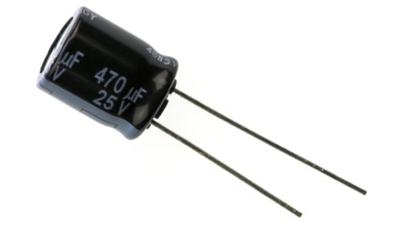 Panasonic SU, THT Aluminium-Elektrolyt Kondensator 22μF ±20% / 35V dc, Ø 6.3mm, +85°C