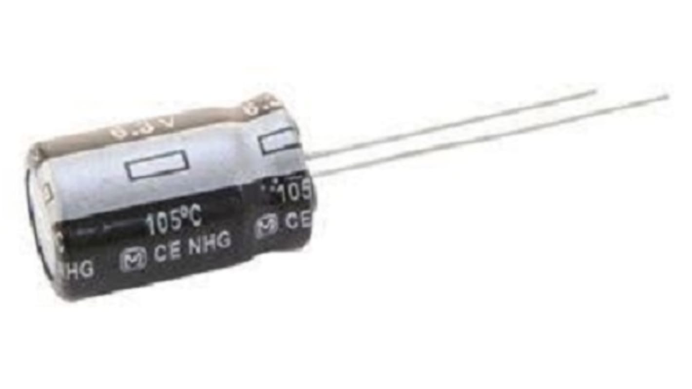 Panasonic 330μF Aluminium Electrolytic Capacitor 6.3V dc, Radial, Through Hole - EEUFR0J331B