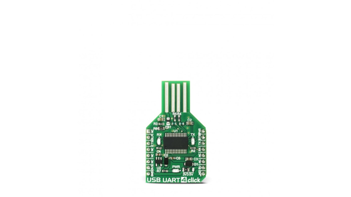 Strumento di sviluppo comunicazione e wireless MikroElektronika USB UART 4 Click