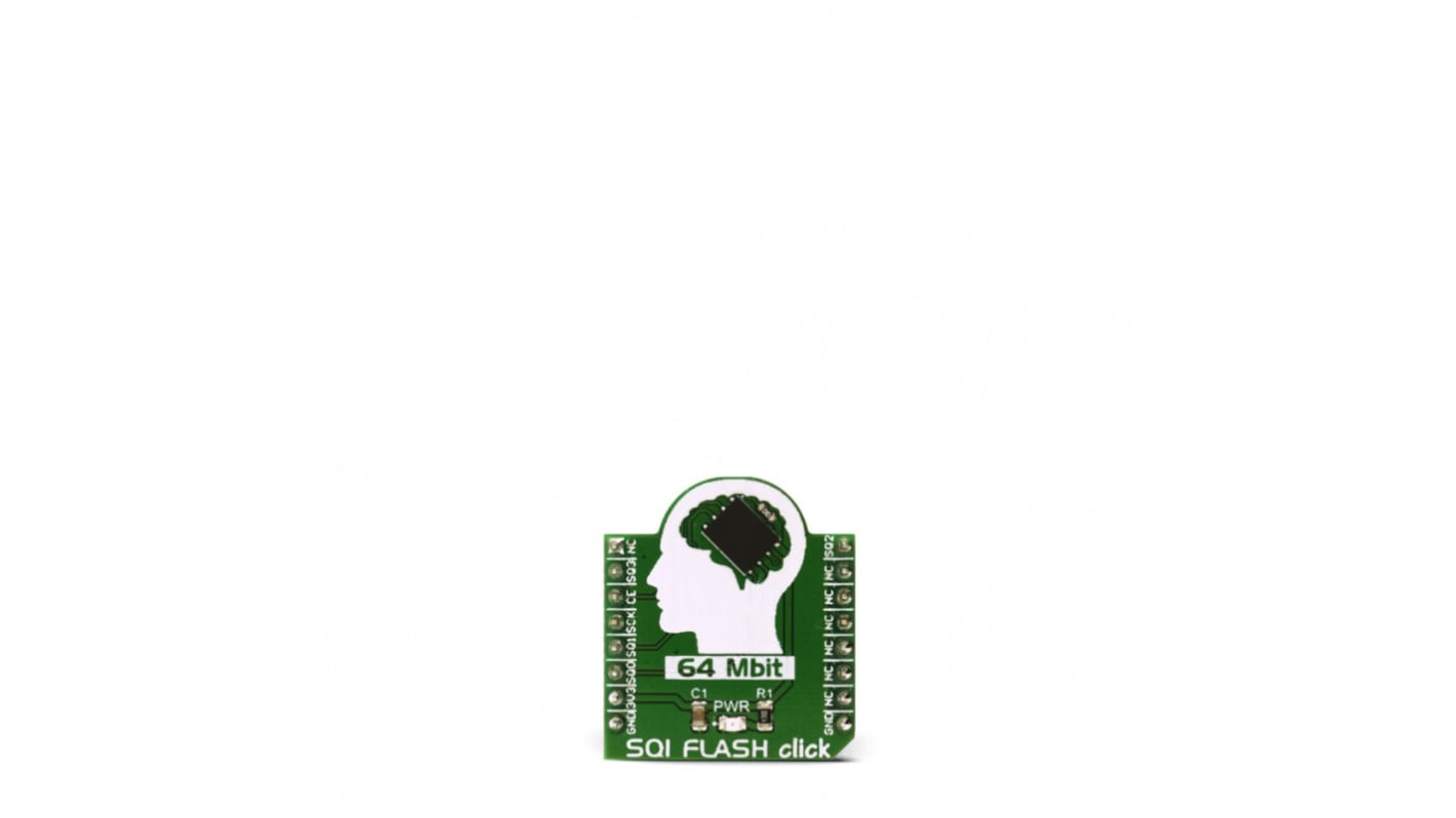 MikroElektronika MIKROE-2828, SQI Flash Click Flash Flash Memory Board for SST26VF064B for Cable Modems, DSL, Network