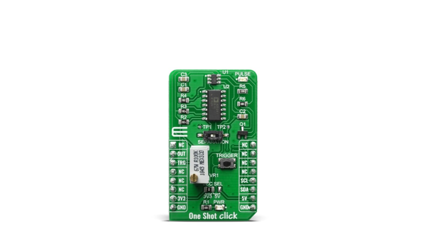 MikroElektronika MIKROE-3877, One Shot Click Clock Generator for 6993, AD5241 - 256 for Frequency Discriminators,