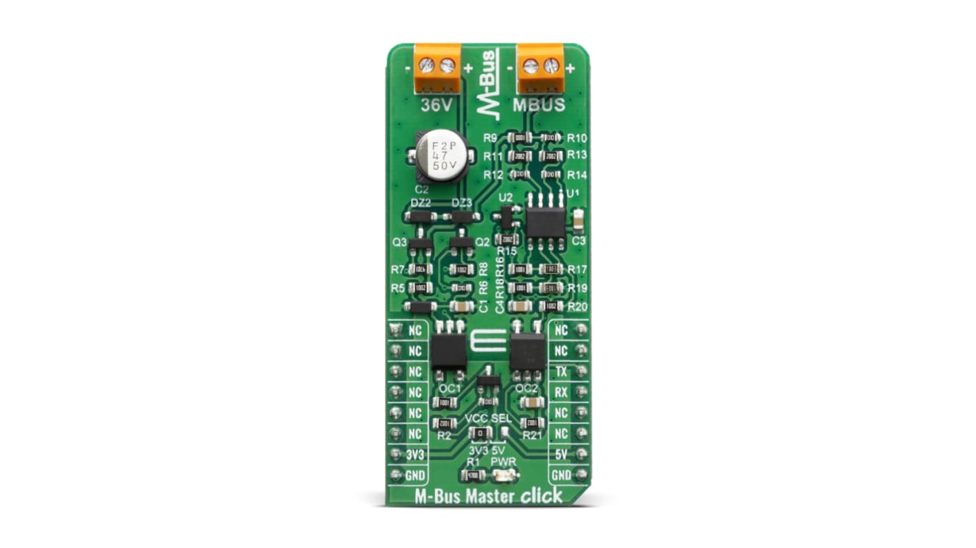 MikroElektronika MIKROE-3880, M-Bus Master Click Operational Amplifier Interface Board for MC33072ADR2G