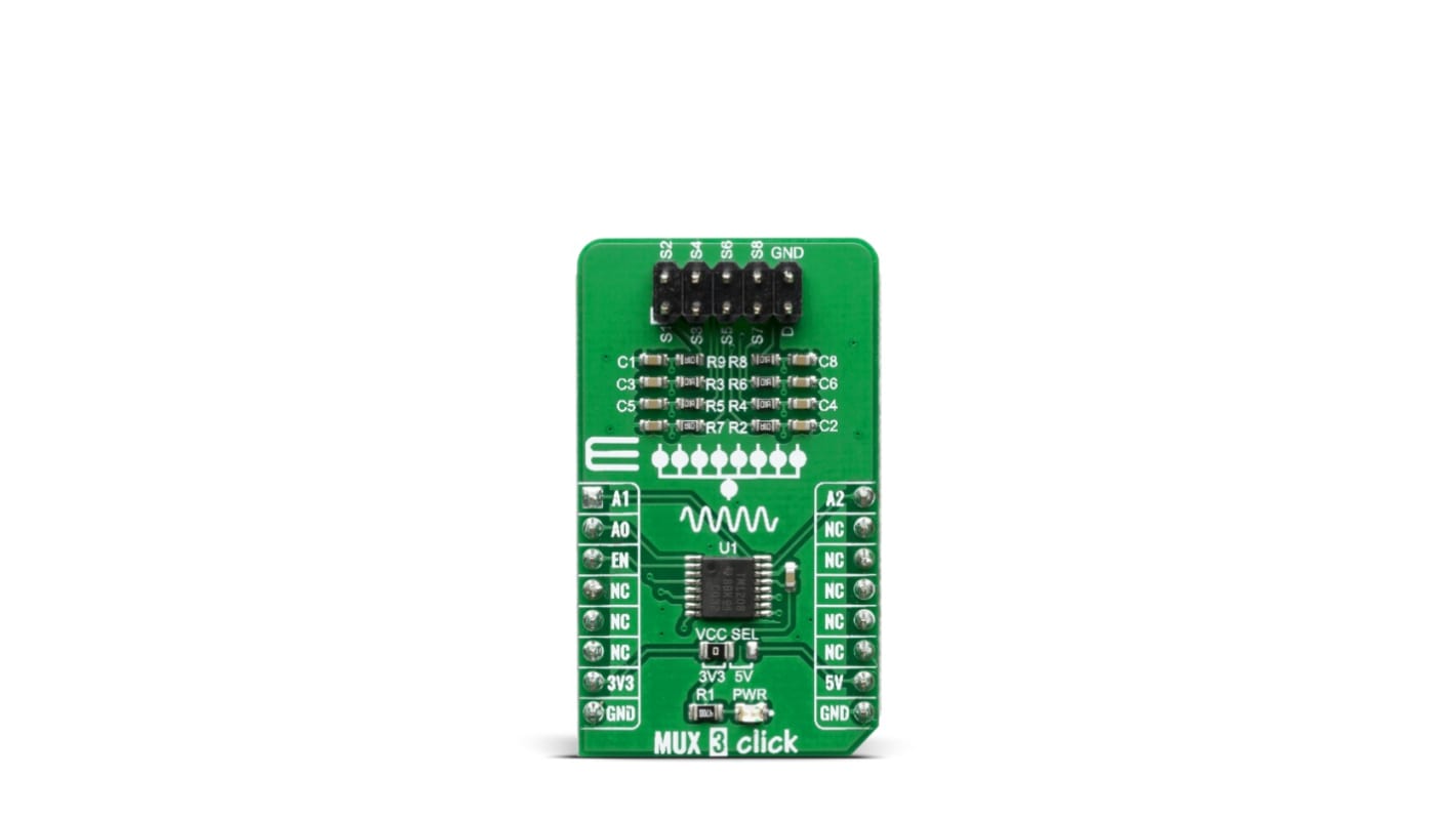 Placa complementaria Interruptores y multiplexor MikroElektronika MUX 3 Click - MIKROE-3916