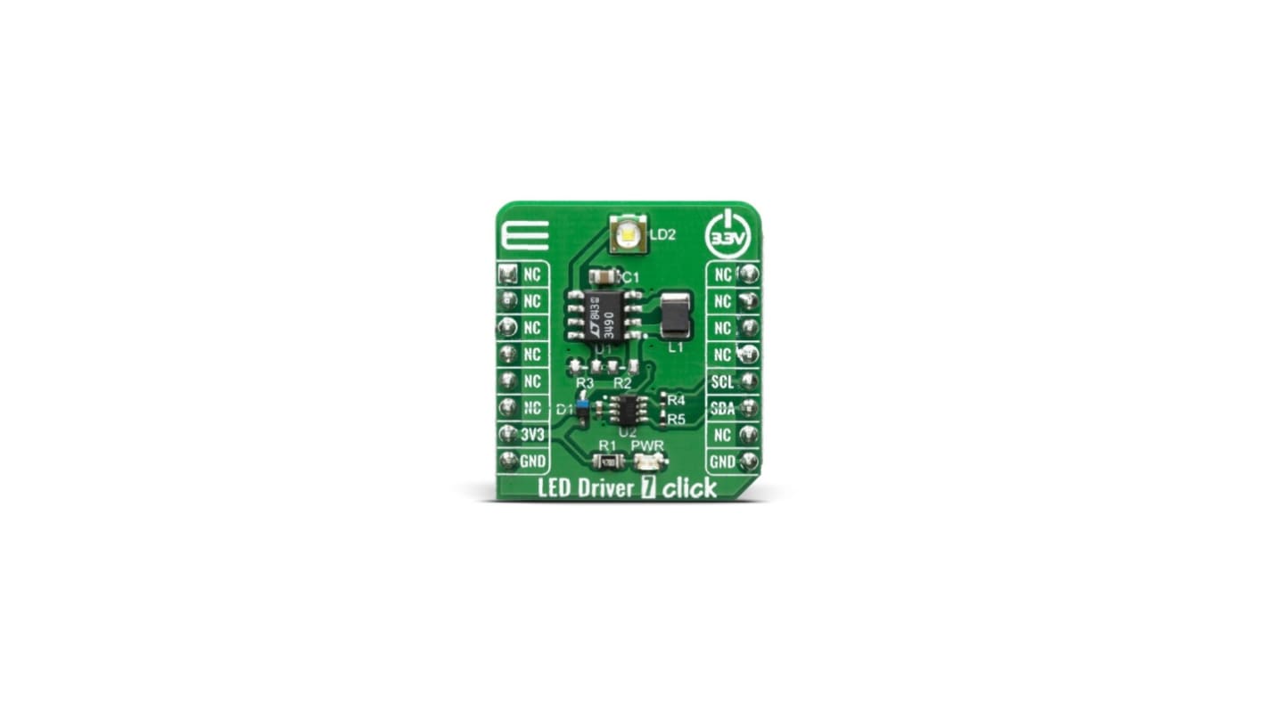 MikroElektronika LED 驱动器LED驱动器, LED Driver 7 Click, 用于便携式照明、可充电闪光灯
