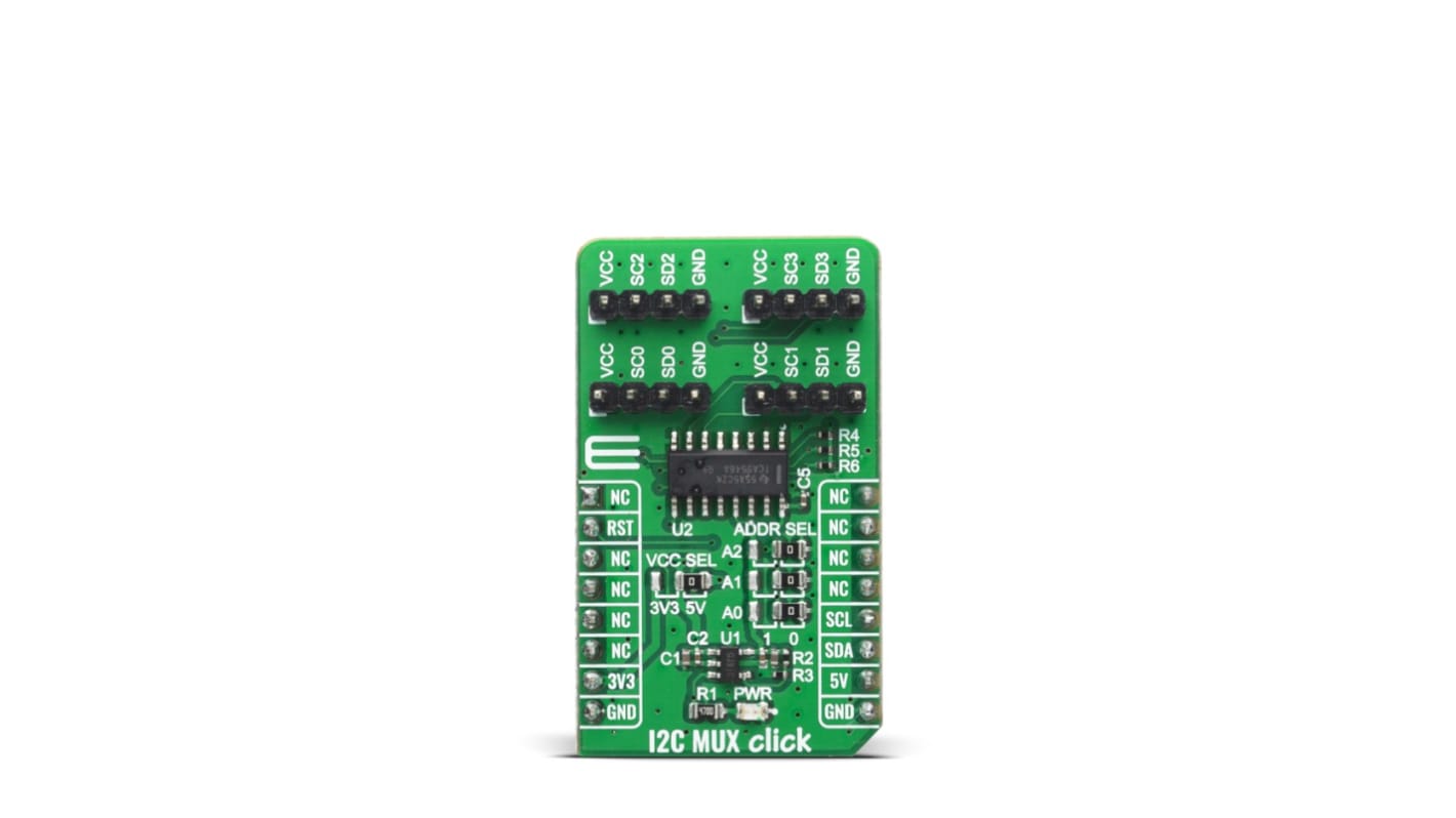 MikroElektronika mikroBus咔哒板 开关板, 开关和多路复用器, TCA9546A芯片, 用于路由器、服务器