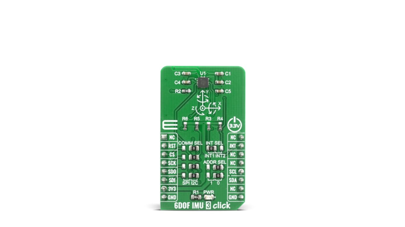 MikroElektronika 6DOF IMU 3 Click Inertial Measurement Unit (IMU) - 6 DoF mikroBus Click Board for FXOS8700CQ