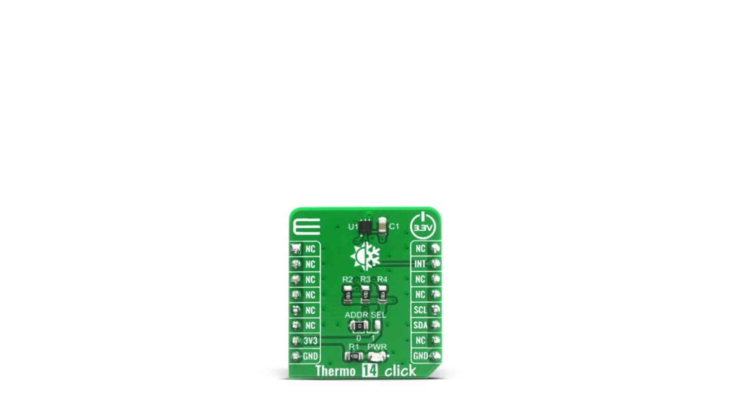 Snímač teploty a vlhkosti, klasifikace: Deska snímače teploty for STTS22H Thermo 14 Click MIKROE-4132, MikroElektronika