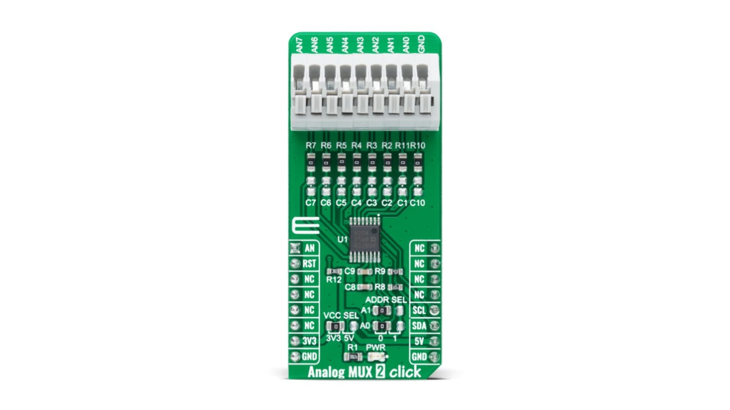 MikroElektronika MIKROE-4468, Accel 15 Click Switches & Multiplexer Add On Board for 3D Hall 8 Click for ECG/GSR Click