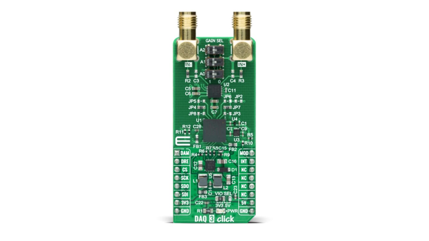 MikroElektronika MIKROE-4486, DAQ 3 Click Data Acquisition Sensor Add-On Board for Automatic test equipment, Digital