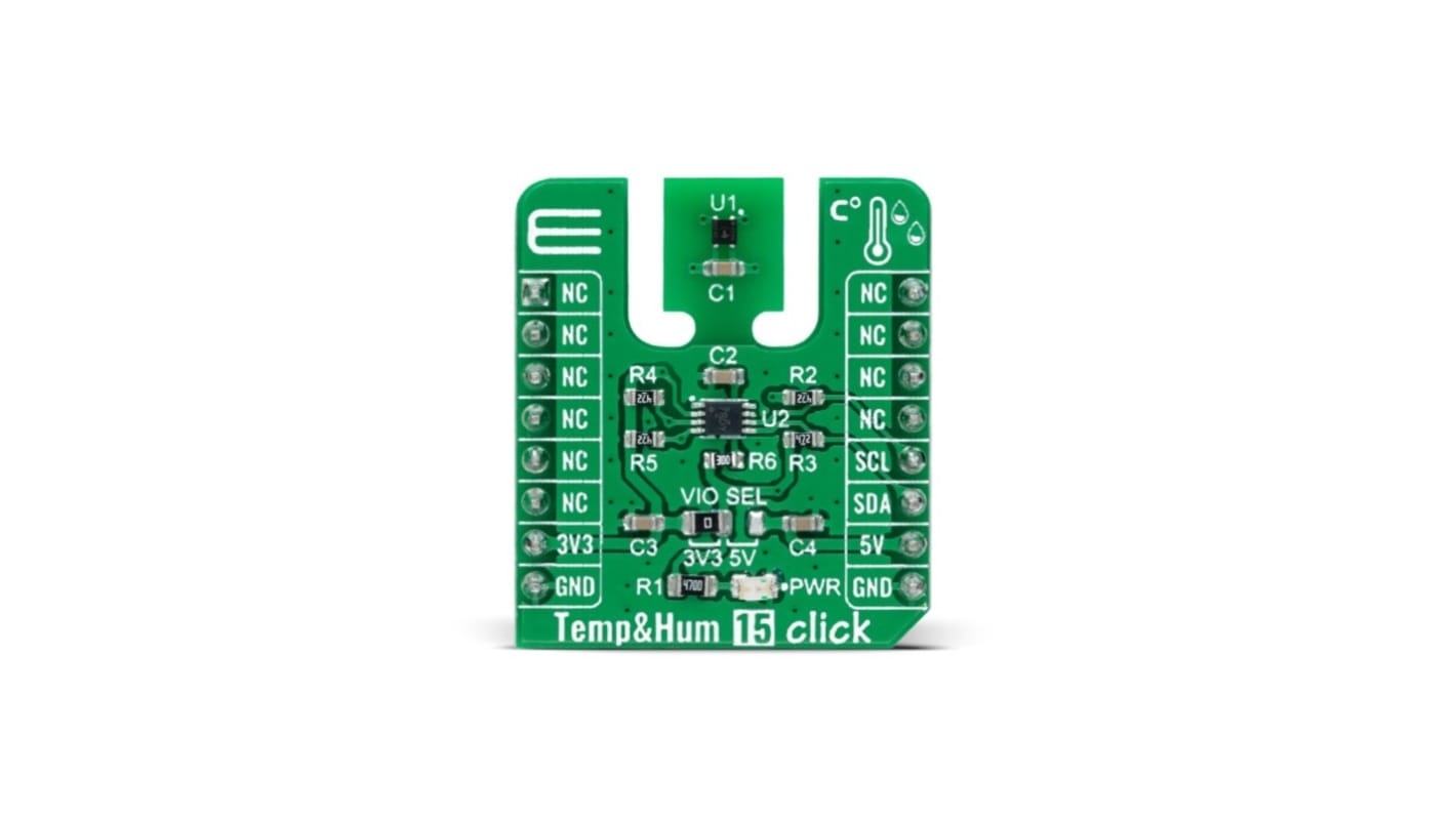 Snímač teploty a vlhkosti, klasifikace: Deska mikroBus Click for SHT40 Temp&Hum 15 Click MIKROE-4496, MikroElektronika