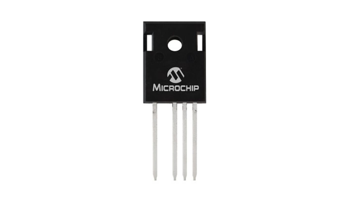 Microchip N沟道MOS管, Vds=3300 V, 104 A, TO-247, 通孔安装